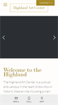 Mobile Screenshot of highlandartcenter.org
